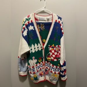 Vintage Grandma Knitted Seasons Sweater